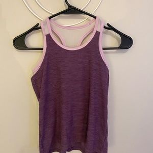 Purple workout tank top